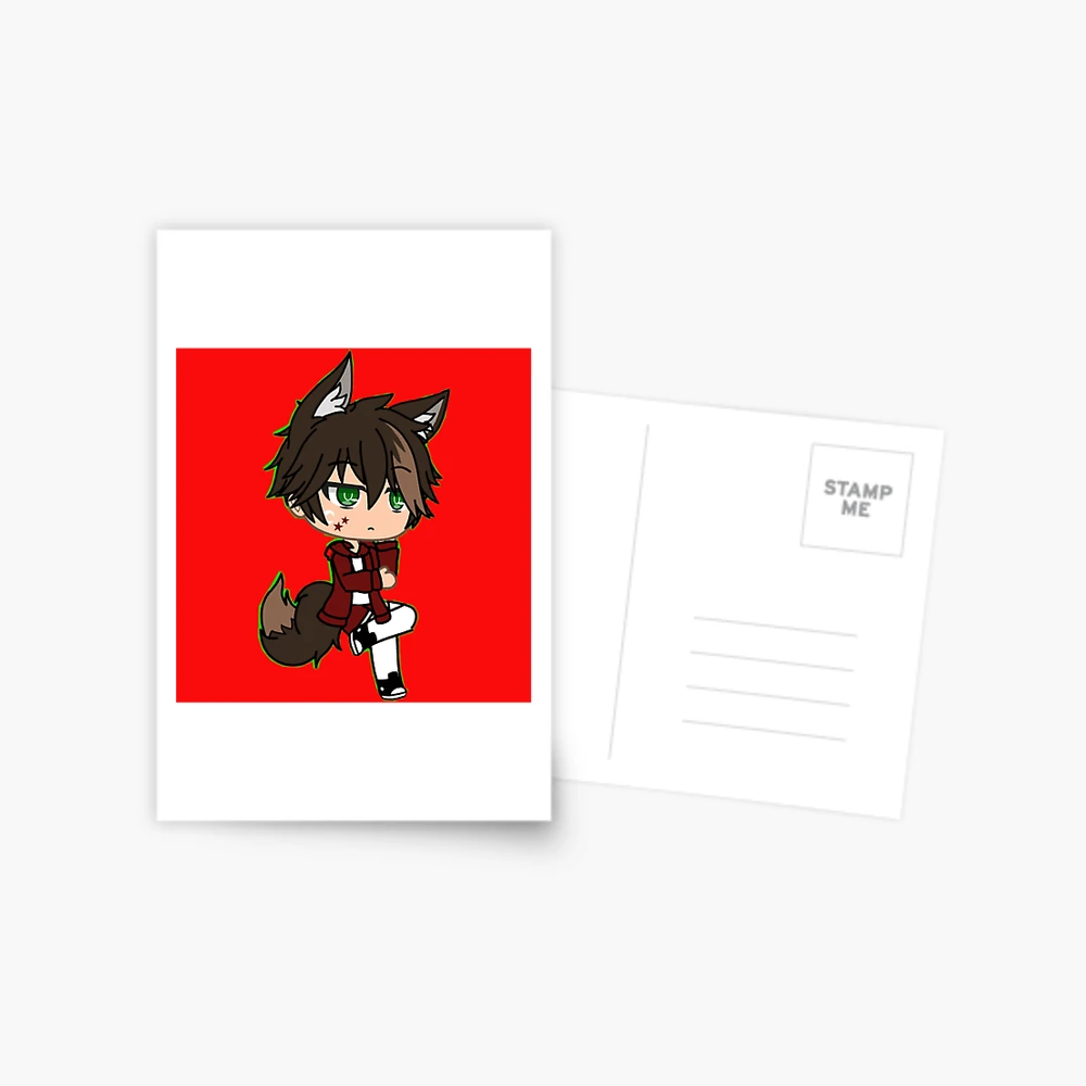 Gacha Life Boy with Blond Hair and Red Eyes Postcard for Sale by