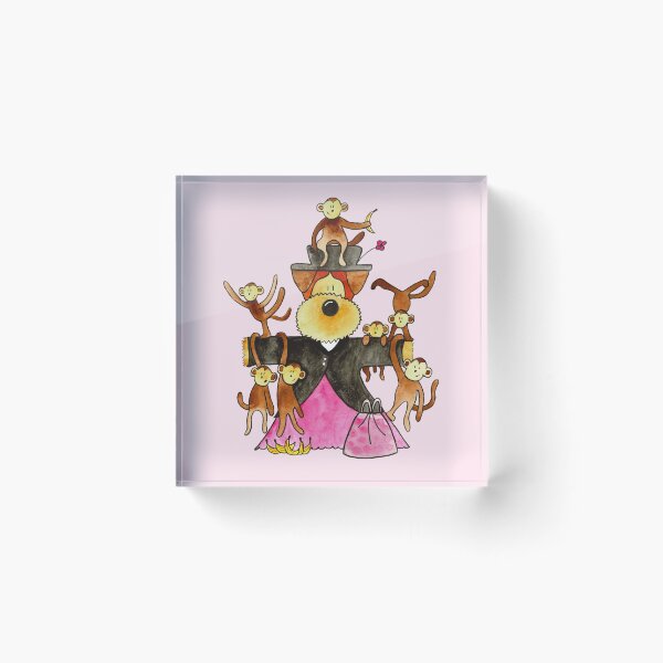 Item preview, Monkey Nanny - Funny Dog Illustration designed and sold by HalloMolly.