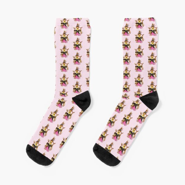 Monkey Nanny - Funny Dog Illustration Socks