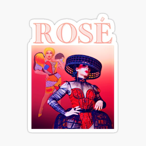 Rosa de inspiración retro de la temporada 13 de RuPaul's Drag Race Pegatina