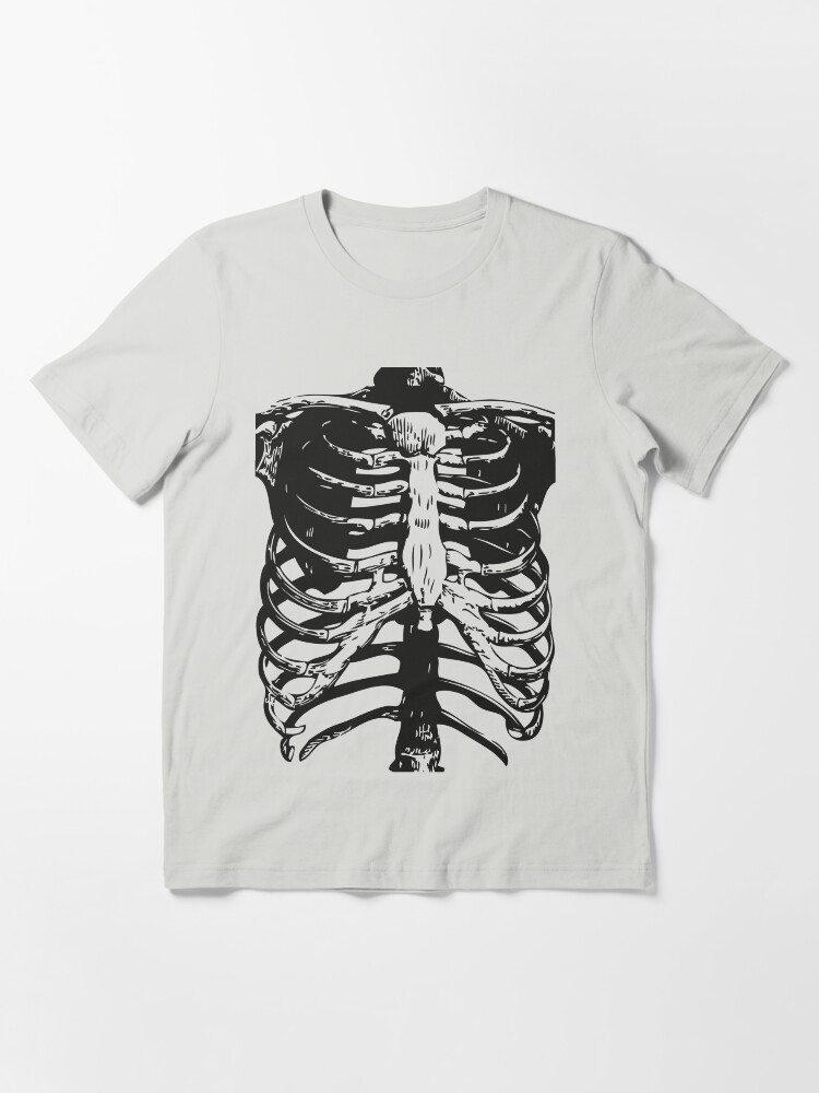 "Skeleton Ribs Black and White Vintage Skeletons " Tshirt for