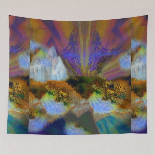 Item preview, The Crystal Cities Fairy Abstract Art designed and sold by Earthchild8888.