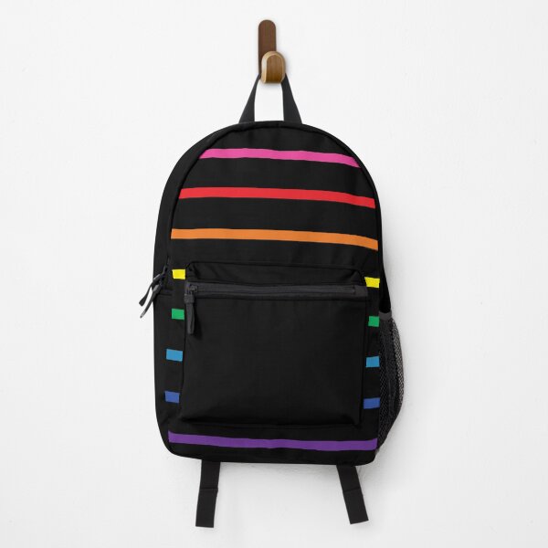 Item preview, Gay Pride Flag Original Rainbow Stripes Black Background designed and sold by Sapphic Reality.