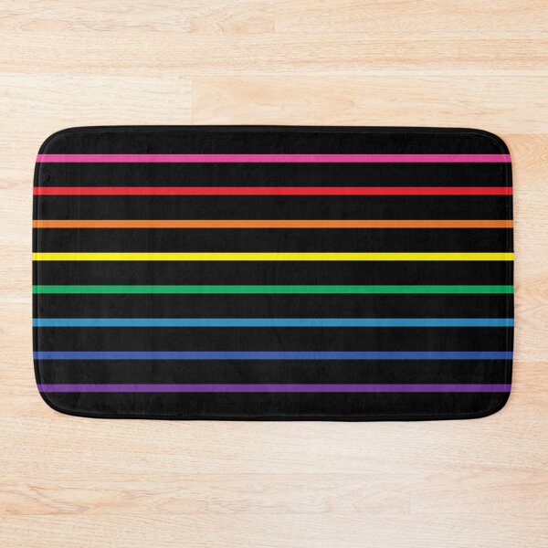 Item preview, Gay Pride Flag Original Rainbow Stripes Black Background designed and sold by Sapphic Reality.