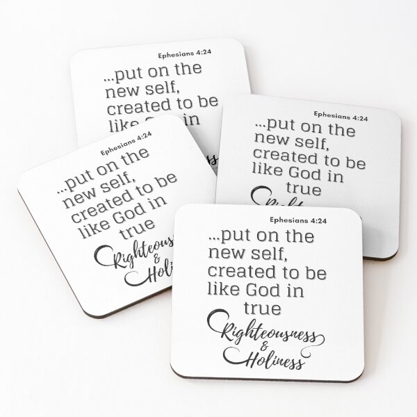 Item preview, Christian Quote Ephesians 4:24 righteousness and holiness designed and sold by pureheartvision.