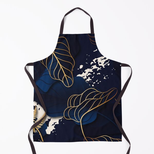 Item preview, Golden Leaves With Splash Blue Background designed and sold by JTS STORE.