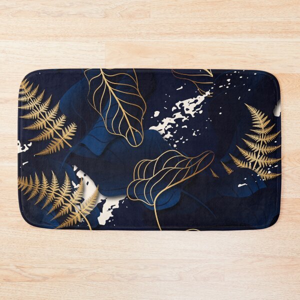 Item preview, Golden Leaves With Splash Blue Background designed and sold by JTS STORE.