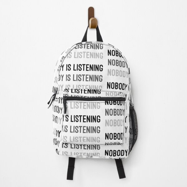 Item preview, No body Is Listening black faded designed and sold by MandalaAndMore.