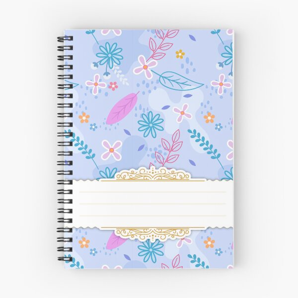 Item preview, Colorful Flat Spring Pattern Spiral Book with Name Slip (Hearts Pattern Valentine Day Pattern Spiral Notebook with Name Slip) designed and sold by Mushrankhan.