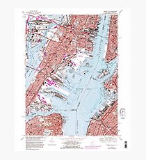 USGS TOPO Map New Jersey NJ Jersey City 254503 1967 24000 Photographic Print