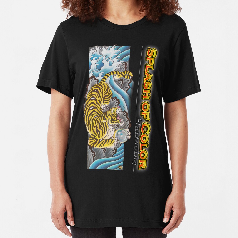 Splash of Color - Tiger Slim Fit T-Shirt