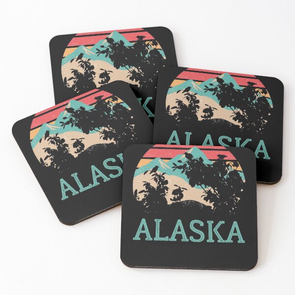 Item preview, Alaska Mountains Vintage Hiking Trail Retro designed and sold by 74ninetees.