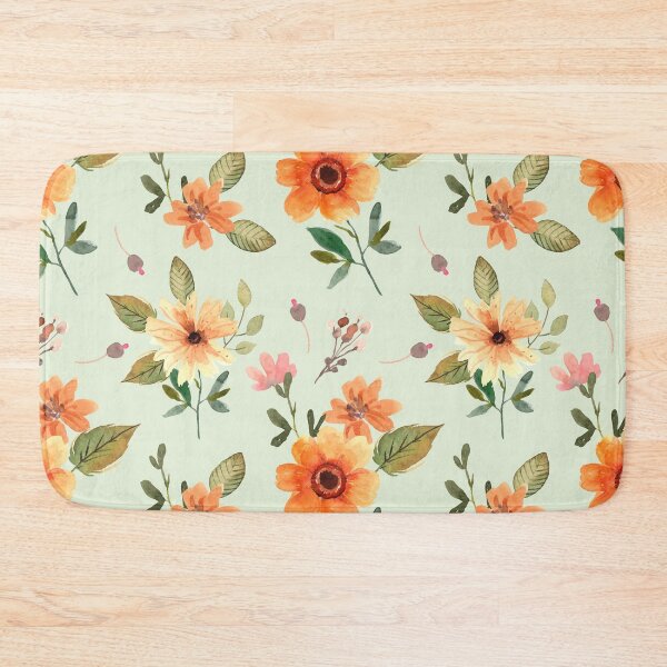 Item preview, Seamless Orange Flowers Pattern Art designed and sold by JTS STORE.