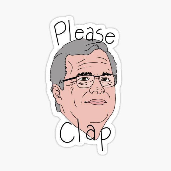"Jeb Bush Please Clap" Sticker for Sale by Cheerhio | Redbubble