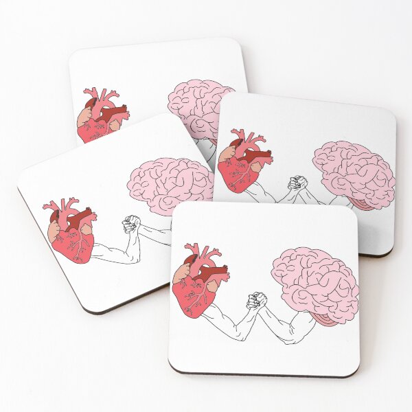 Item preview, Heart vs Brain arm wrestle drawing  designed and sold by adesignworld.