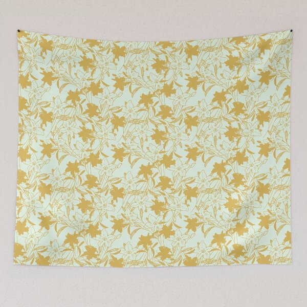Item preview, Flowers gold flower 6 seamless flower pattern Iphone-cases, green floral pattens designed and sold by DoodlesFlowers.