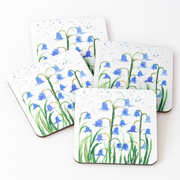 Item preview, Bluebells flowers watercolour painting  designed and sold by Monika Howarth.
