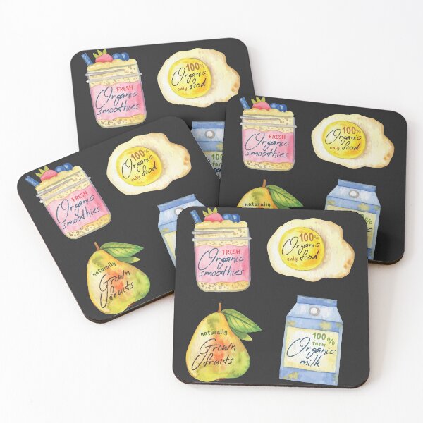 Item preview, Organic Food Labels - Smoothies, Egg, Fruit and Milk designed and sold by Alicia Chee.