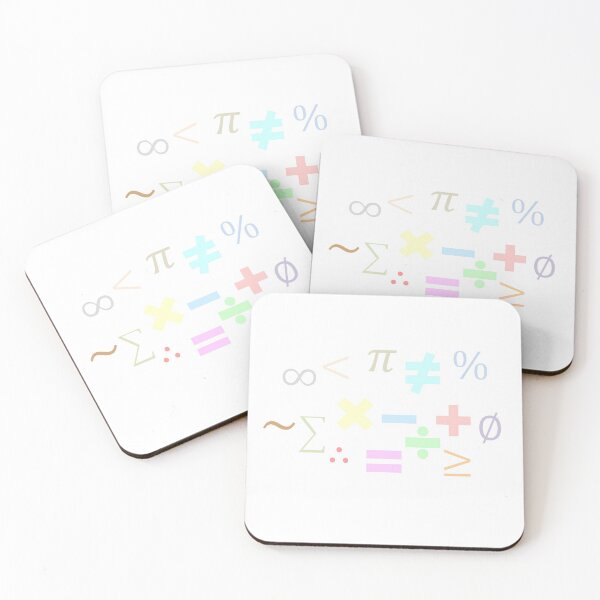 Item preview, Math symbols colored in pastel with reflection, endless pattern designed and sold by bubbley2021.