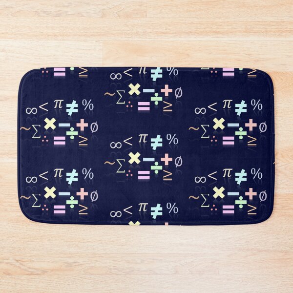 Item preview, Math symbols colored in pastel with reflection, endless pattern designed and sold by bubbley2021.