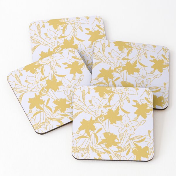 Item preview, Flowers gold flower 6 popular seamless flower pattern masks, Iphone-cases, Lovely Beautiful Blue Colored Pattern designed and sold by DoodlesFlowers.