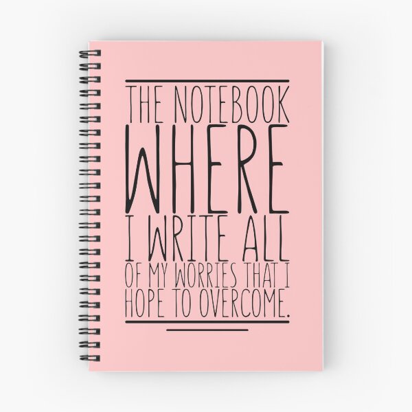 Item preview, Notebook where I write all of my worries that I hope to overcome designed and sold by DemonicGloom.