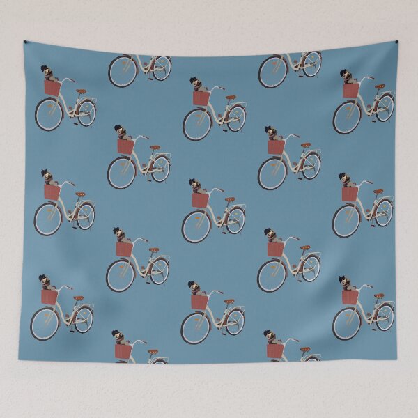 Item preview, Dachshund in bike basket  designed and sold by Leatextileart.