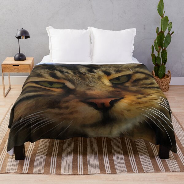 Item preview, Long Haired Tabby Cat Artistic Pet Portrait designed and sold by taiche.