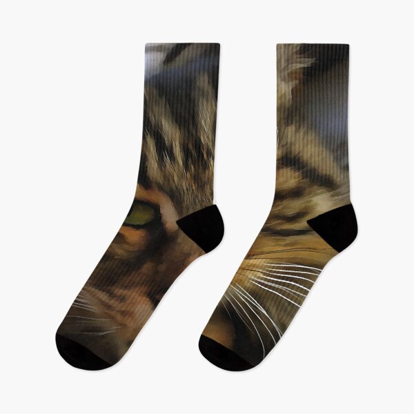 Item preview, Long Haired Tabby Cat Artistic Pet Portrait  designed and sold by taiche.