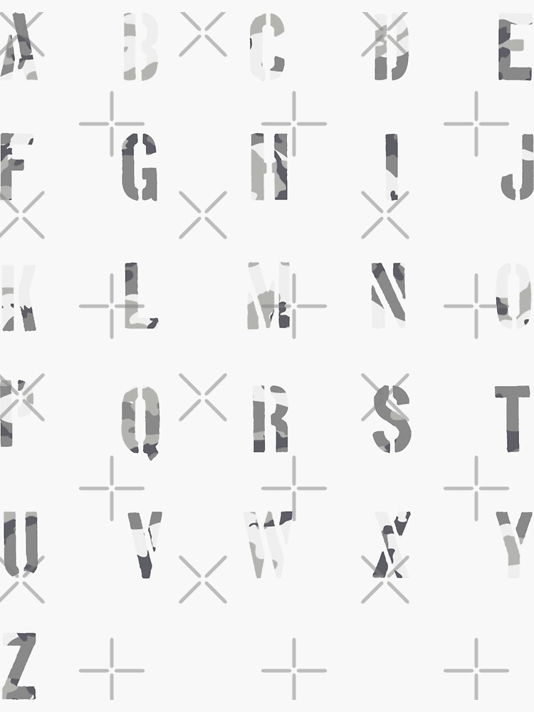 3 Letters Alphabet Stencil Pack 