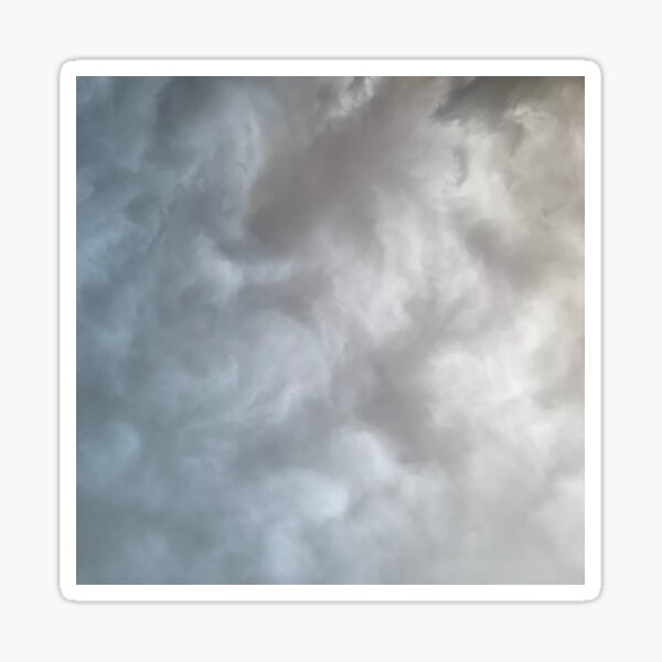 Minimalist Clouds Glossy Sticker