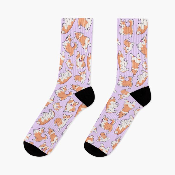 Item preview, Cute Pembroke Welsh Corgis Pattern (Purple) designed and sold by illhustration.