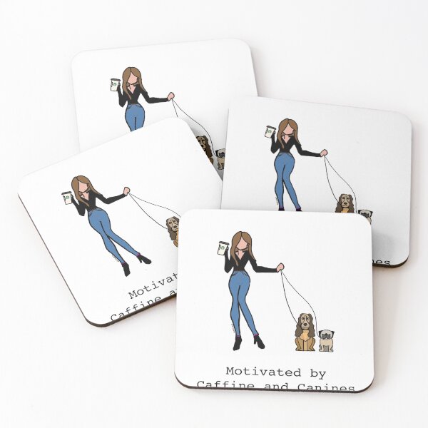 Item preview, Motivated by coffee and canines  designed and sold by sophsscrawls.
