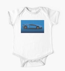 Blue Aventador LP 750-4 Superveloce One Piece - Short Sleeve