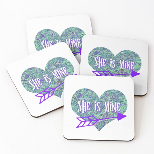 Item preview, She is Mine Valentine’s Day abstract Purple Heart with arrow   designed and sold by AMSonArt.