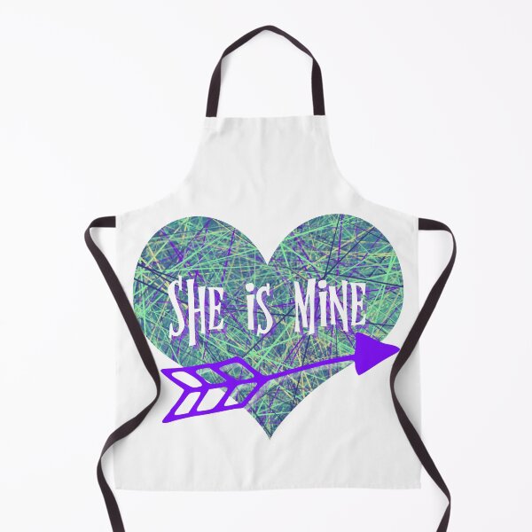 Item preview, She is Mine Valentine’s Day abstract Purple Heart with arrow designed and sold by AMSonArt.