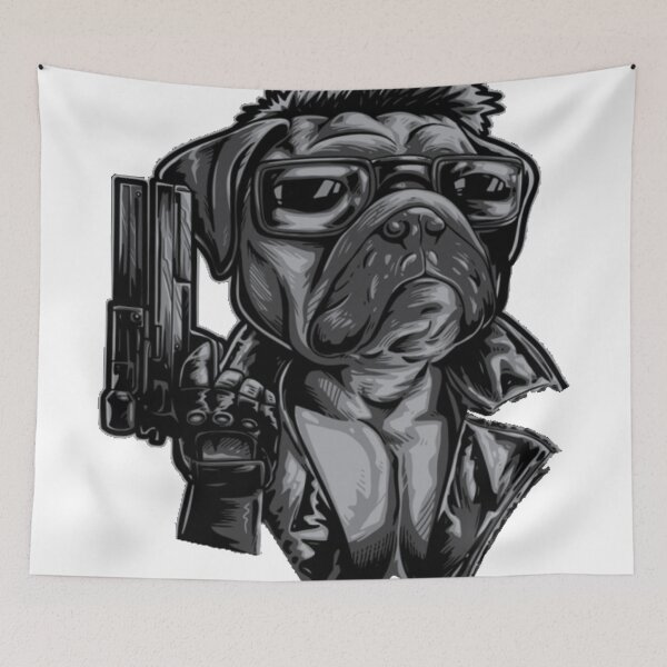 Item preview, Pug Terminator designed and sold by fancyandslick.