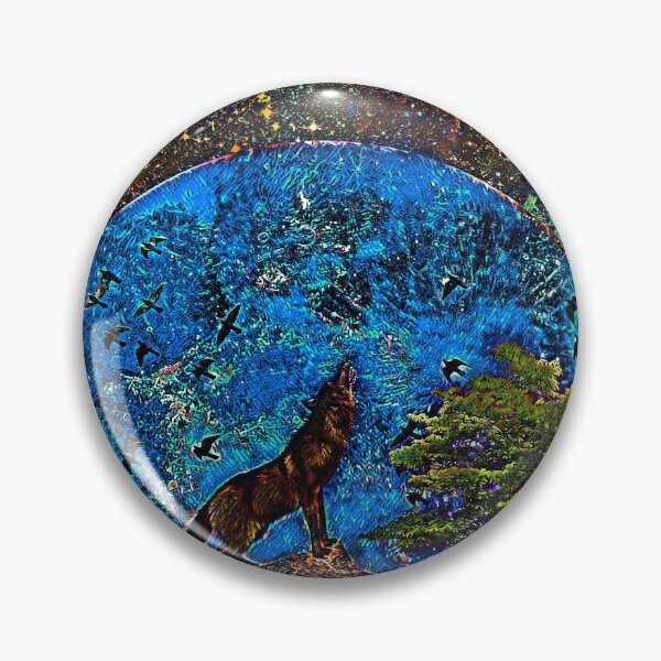 Artikelvorschau, Wolf heult den Mond an entworfen und verkauft von Revier.