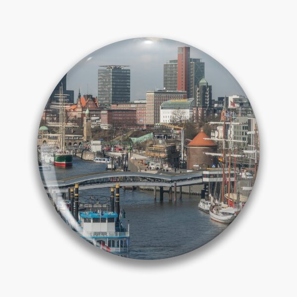 Item preview, City view with port of Hamburg designed and sold by reisefoto.