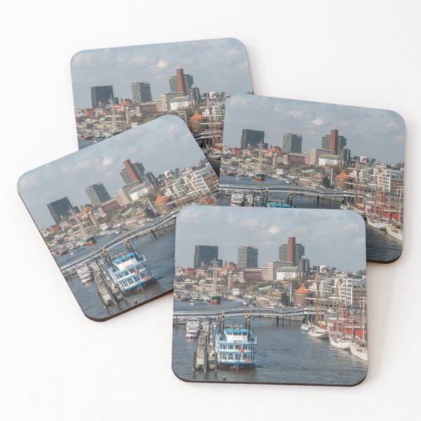 Item preview, City view with port of Hamburg designed and sold by reisefoto.