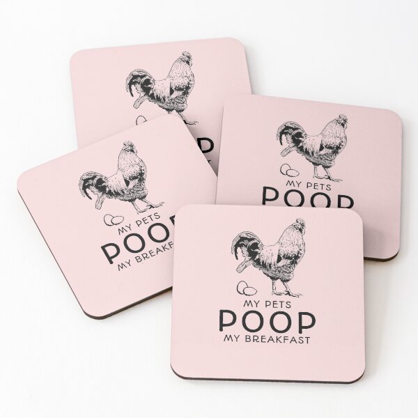 Item preview, My Pets Poop My Breakfast - funny chicken and egg design in black designed and sold by katiekendall.