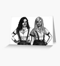 2 Broke Girls Drawing Greeting Card