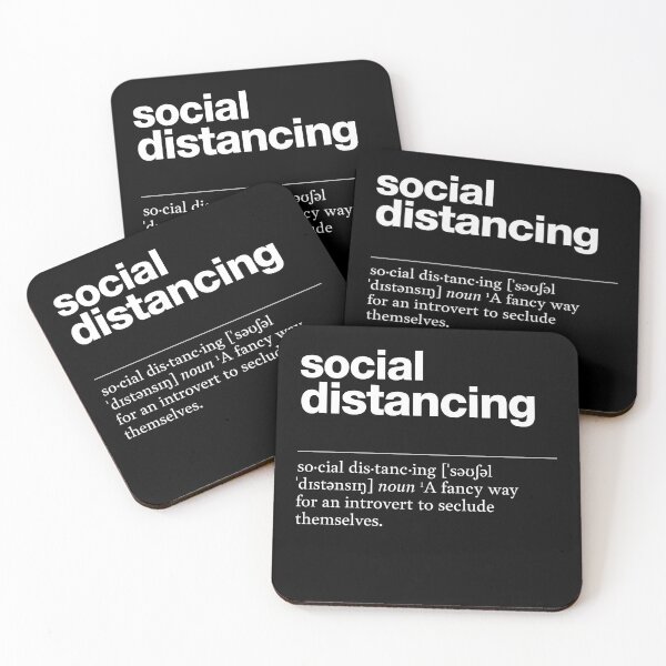 Item preview, "Social distancing" funny description, definition designed and sold by TrueType.