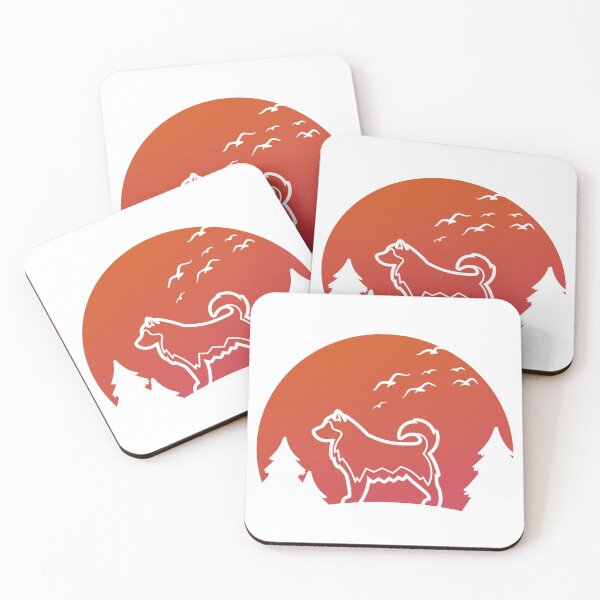 Item preview, Alaskan Klee Kai in the Snow | Sunset Silhouette designed and sold by stuff-n-stuff.