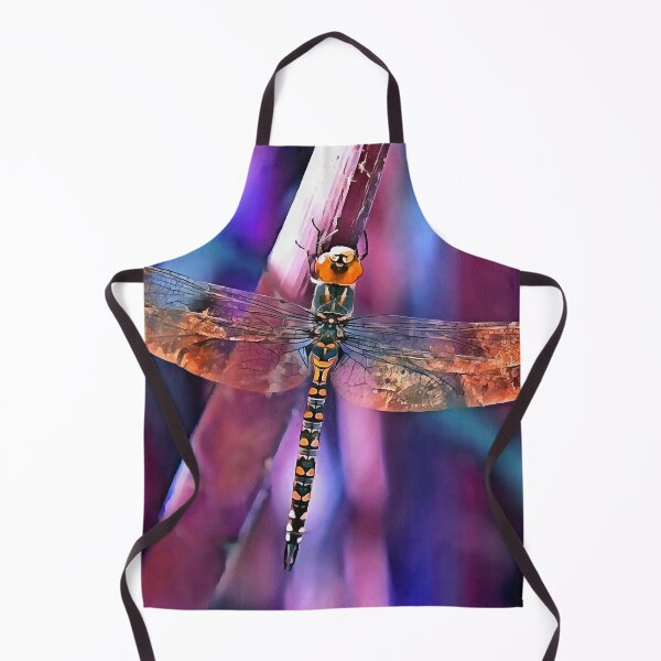 Item preview, Fantasy Dragonfly In Orange and Blue On Purple designed and sold by taiche.