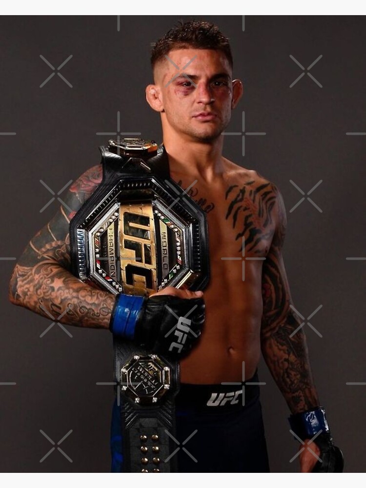"Dustin poirier belt" Poster by Worldofmanga Redbubble