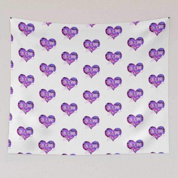 Item preview, She is Mine Valentine’s Day abstract Geometric Heart with arrow   designed and sold by AMSonArt.
