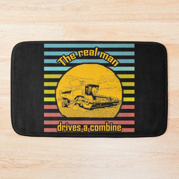 Item preview, The real man drives a combine retro design designed and sold by marosi.