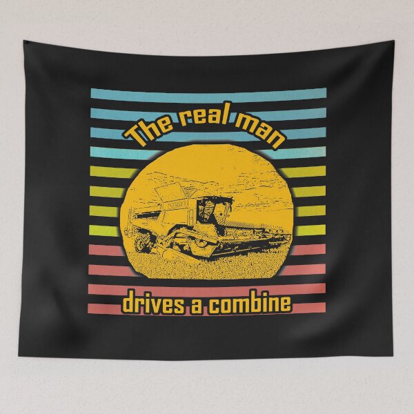 Item preview, The real man drives a combine retro design designed and sold by marosi.