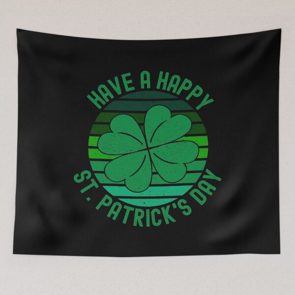 Item preview, Happy St Patricks Day 4 Leaf Clover Shamrock Retro Ireland designed and sold by pipsmerch.